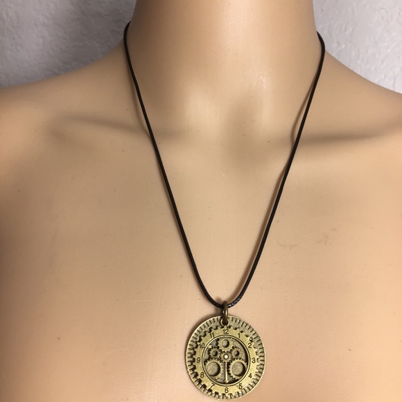 Handcrafted Clock & Gears Necklace - Picture 2 of 6